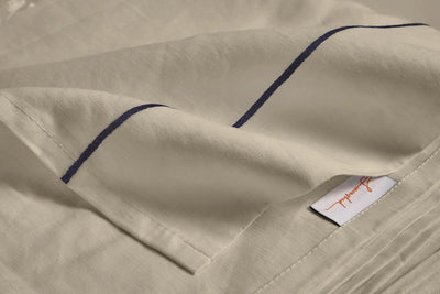 Bourdon linen flat sheet beige