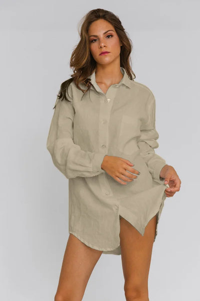 Casual Boyfriend shirt "Eva" beige natural