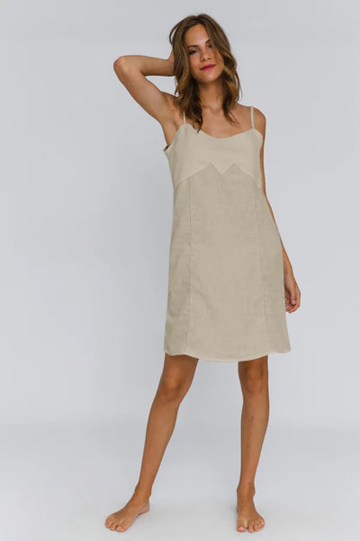 Washed Linen Nightgown "Olívia" natural