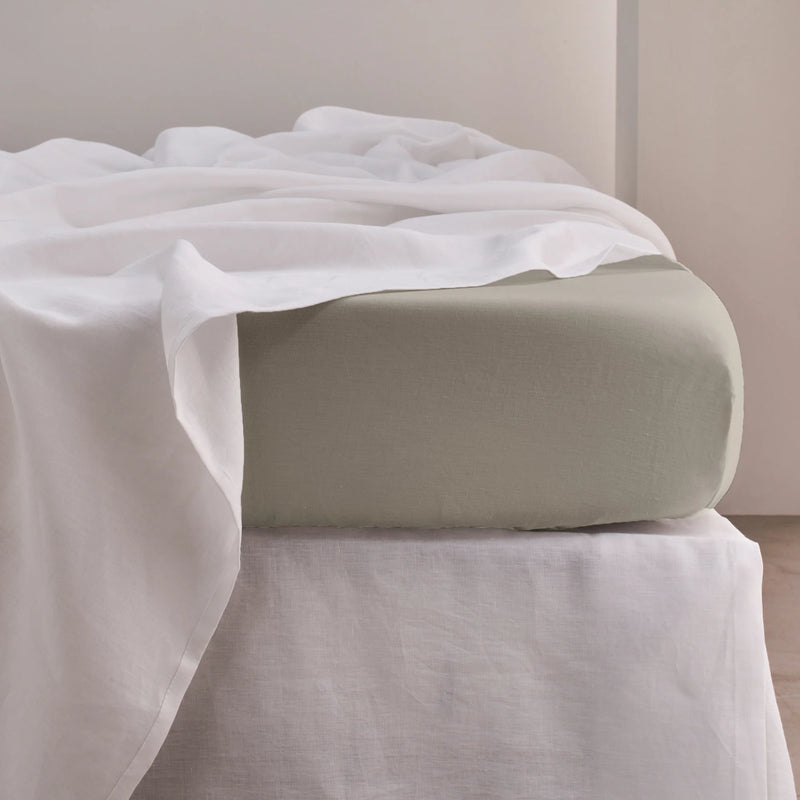 Linen Fitted Sheet beige