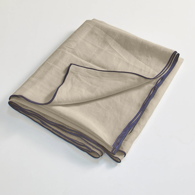 Bourdon Edge Flat Sheets Folded Beige