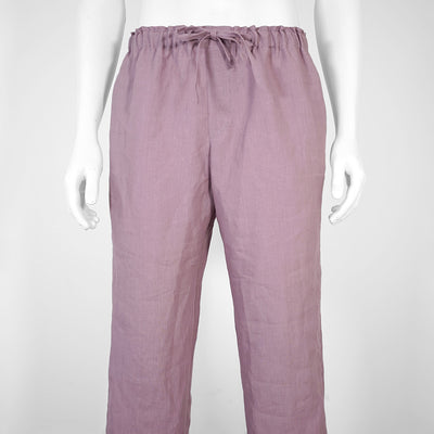 Men's Soft Linen Pyjamas Trousers #colour_lilac