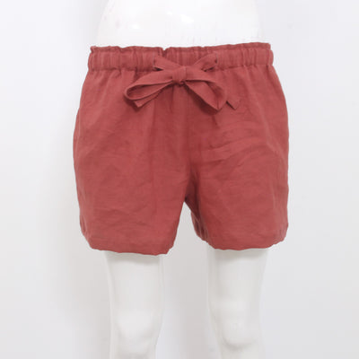 Linen Shorts “Luana” #colour_brick