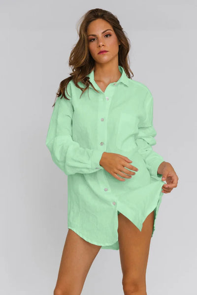 Casual Boyfriend shirt "Eva" mint green