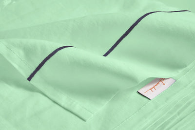 Bourdon linen flat sheet mint green