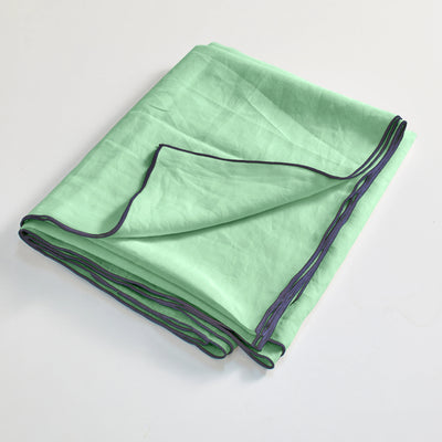 Bourdon Edge Flat Sheets Folded Mint Green