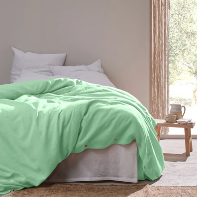 Linen Duvet Cover Mint Green