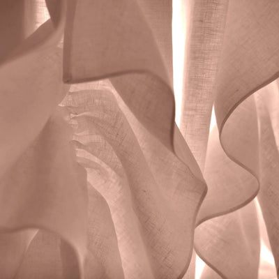Custom ruffles on Linen curtain nude