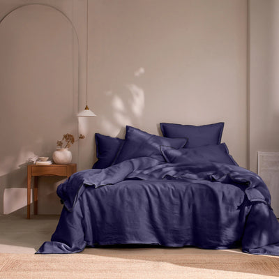 Bourdon Edge Duvet Cover night blue