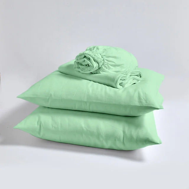 Bed Linen Sheets Set Mint Green