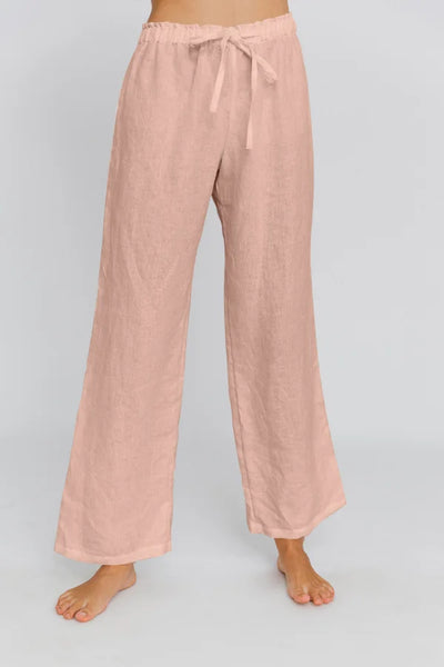 Washed Linen Pajamas Trousers nude