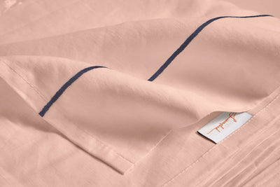 Bourdon linen flat sheet nude