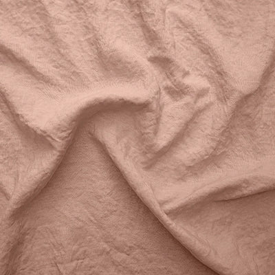 Ruffled Nude Linen Duvet Cover