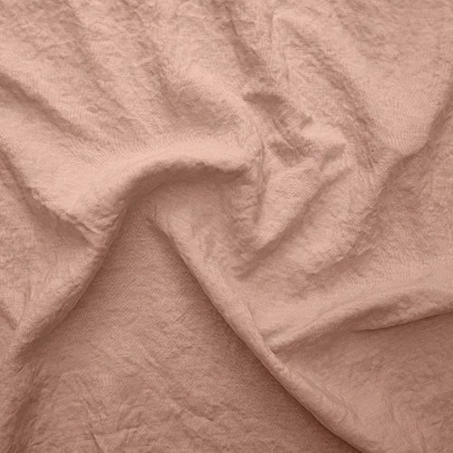 Nude hemstiched border linen duvet cover 