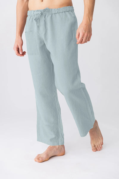 Men's linen pajama pants “Ronaldo” light blue