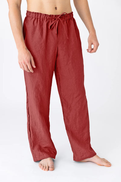 Men's Linen Pajamas Pants Online brick