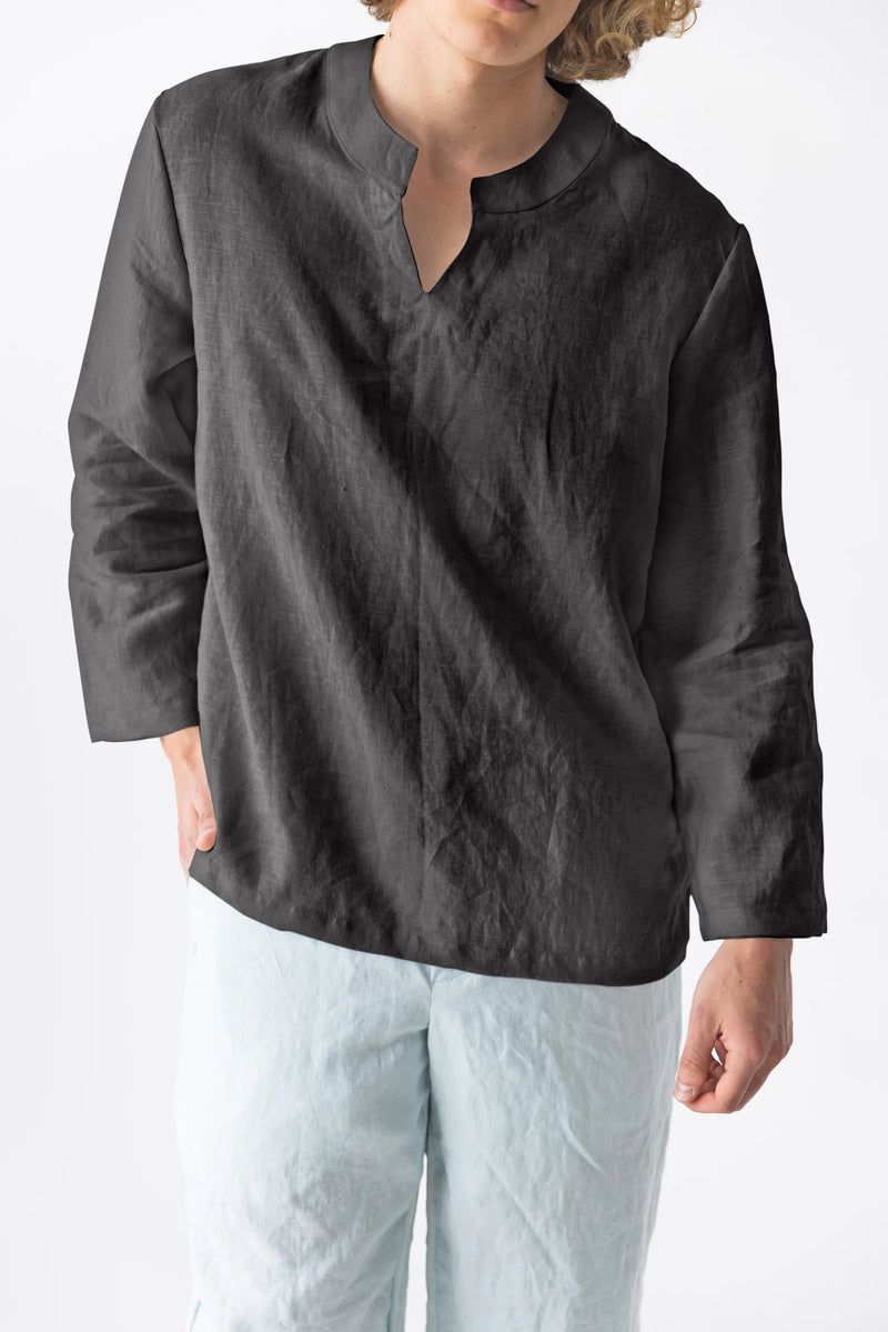 Men’s Linen Tunic "Luciano" Black