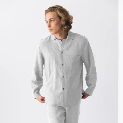 Linen pajama top “Ronaldo" light grey