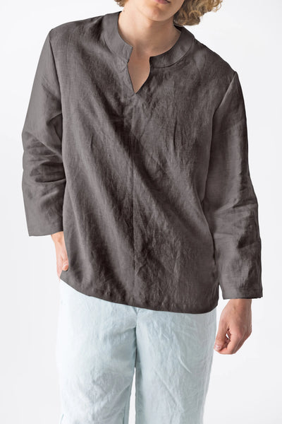 Men’s Linen Tunic "Luciano" Lead grey