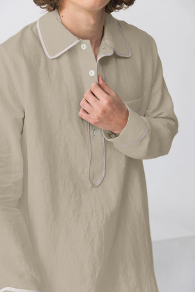 Men's long nightgown "Bruno" beige natural