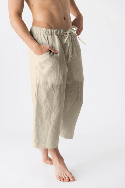 Linen Men's Bermuda Shorts beige