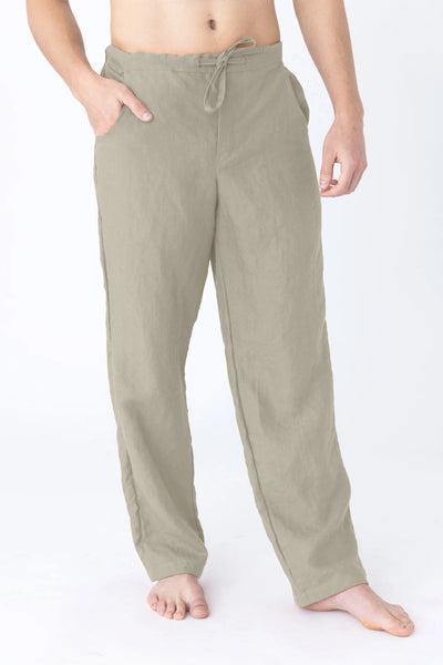 Linen Men's Casual Trousers beige