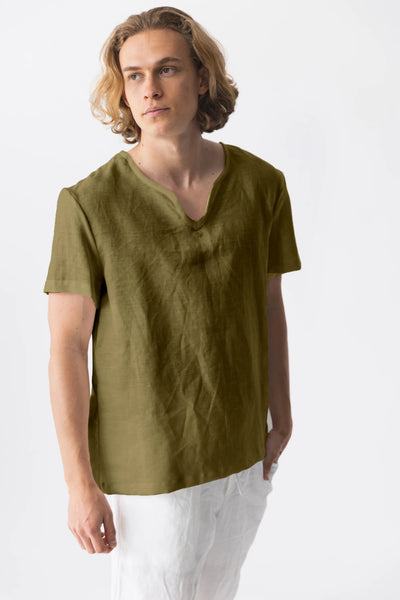 Men’s Short Sleeves Tunic Green