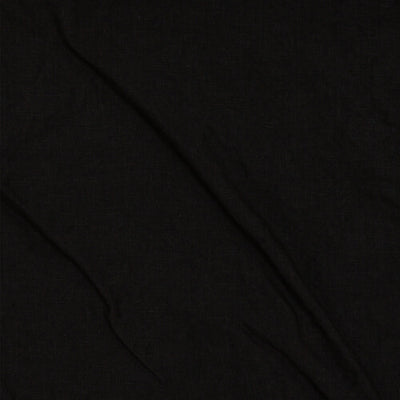 Ruffled Linen Duvet Cover #colour_jet-black