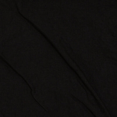 Rustic Linen TableCloth Circular #colour_jet-black