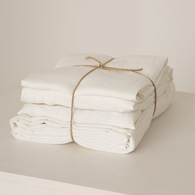 Bed Linen Sheets Set #colour_optic-white