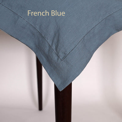 Heimstitched Rect Linen Tablecloth #colour_french-blue