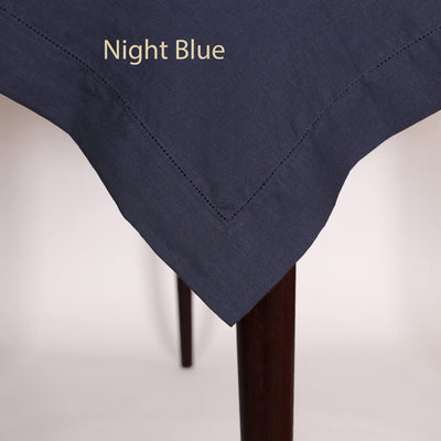 Heimstitched Rect Linen Tablecloth #colour_night-blue