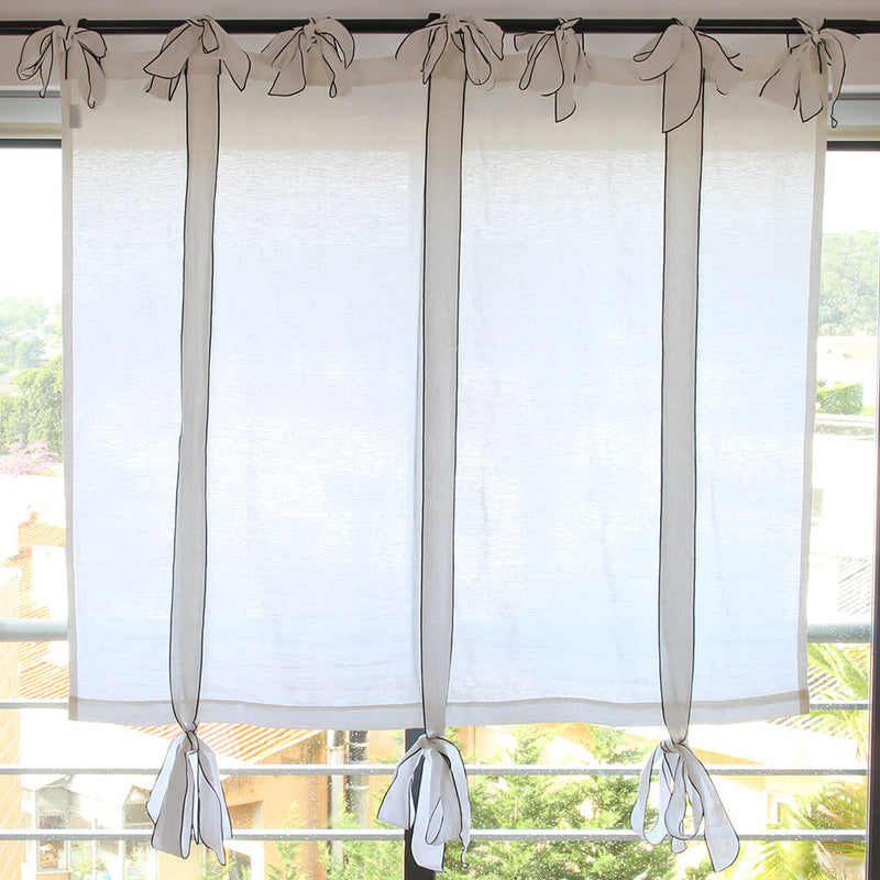 Bow Ties Custom Made Linen Curtains