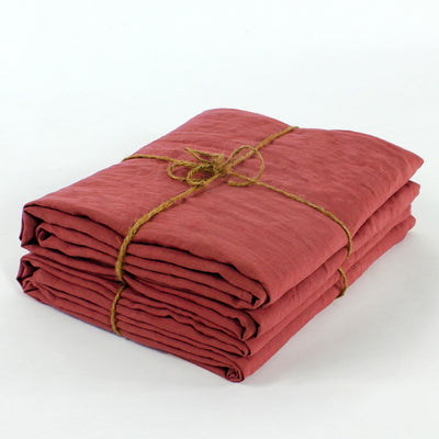 Linen Flat Sheets Basics #colour_brick