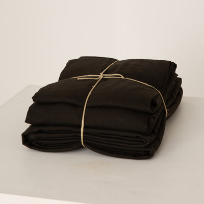 Bed Linen Sheets Set #colour_jet-black