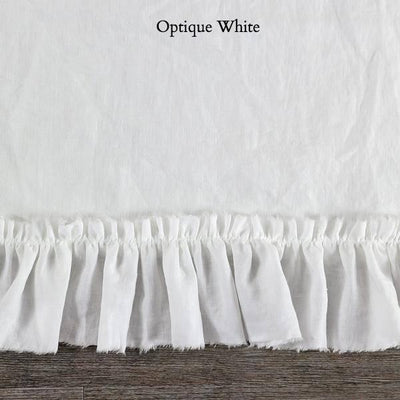 Frayed Ruffles Linen Duvet Cover3 #colour_optic-white