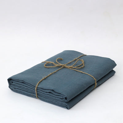 Linen Flat Sheets Basics #colour_french-blue