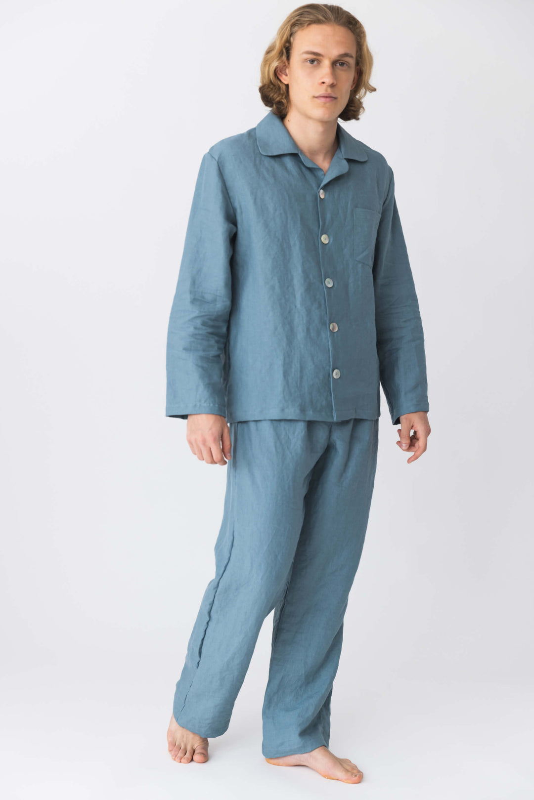 Mens linen pajamas sale