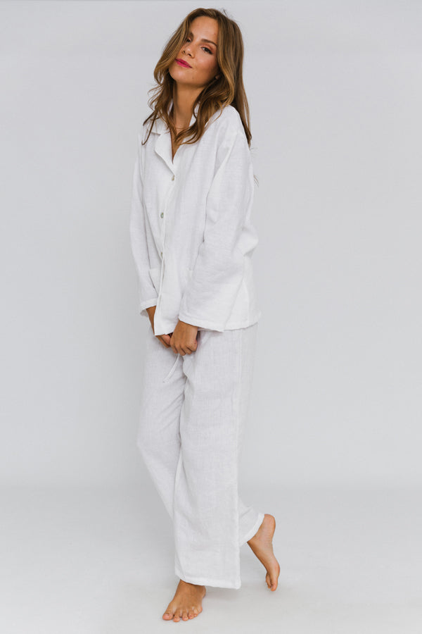 « Malú » Washed Linen Pyjamas Set