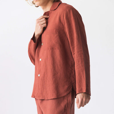 “Ronaldo” washed linen pajama jacket