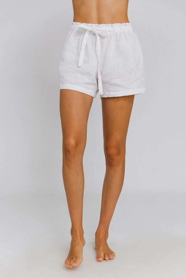 Soft Washed Linen Shorts “Luana”