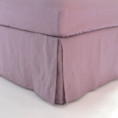 Split-Corner Linen Bed Skirt #colour_lilac