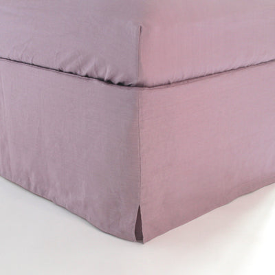 Linen Slit Corners Bed Skirt #colour_lilac