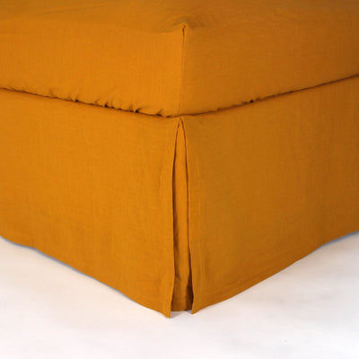 Split-Corner Linen Bed Skirt #colour_mustard