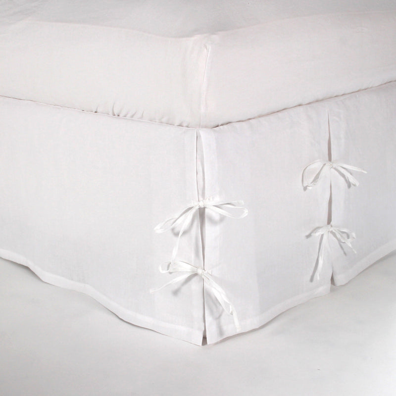 Linen Knotted Bed Skirt 