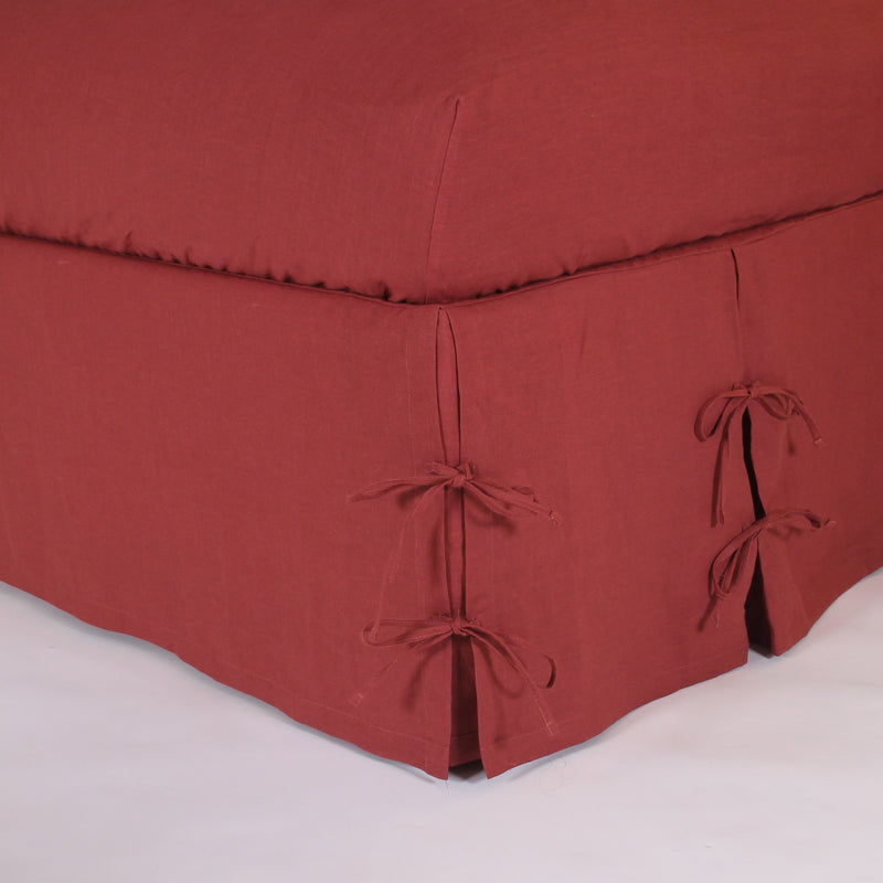 Linen Knotted Bed Skirt 