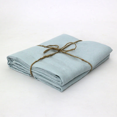 Linen Flat Sheets Basics #colour_icy-blue