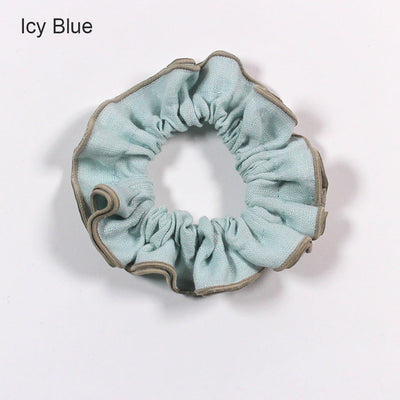 Bourdon Linen Scrunchies #colour_icy-blue