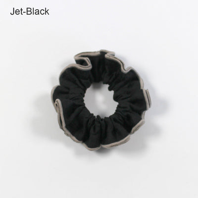 Bourdon Linen Scrunchies #colour_jet-black