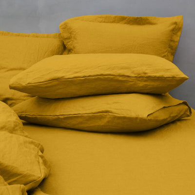Housewife Linen Pillowcases #colour_mustard